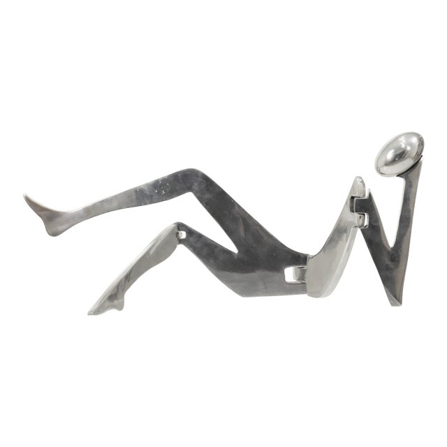 Eichengreen & Ginsburg Articulated Poslished Aluminum Woman Sculpture For Sale