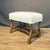 Beautifully carved French Os de Mouton bench crafted in richly figured walnut, featuring its distinctive carved “sheep...