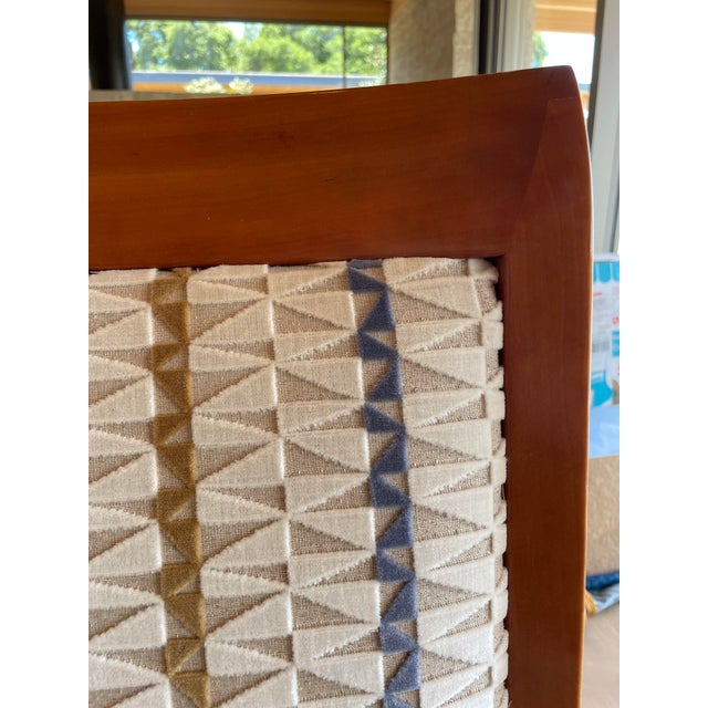 Wood Late 20th Century Pair of Armchairs With New Upholstery For Sale - Image 7 of 8