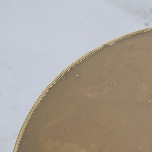 Antique Side Table in Mahogany with Brass Top For Sale - Image 4 of 9