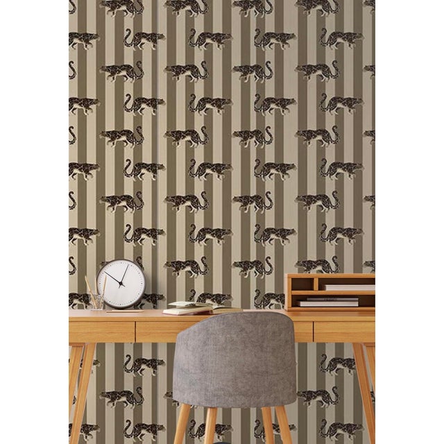 Art Deco House of Hackney “Prowl” Wallpaper Full Roll For Sale - Image 3 of 3