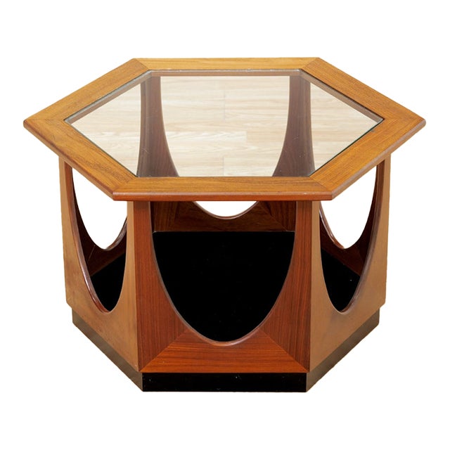 Mid-Century Modern Hexagonal Side Table Attributed to G Plan For Sale