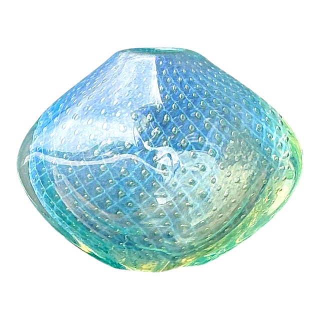 Vintage Italian Art Glass Vase For Sale