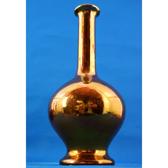 Ceramic Vase with Gilt Metallic Lustre Glaze from Bottega Gatti, Italy, 1970s For Sale - Image 9 of 18