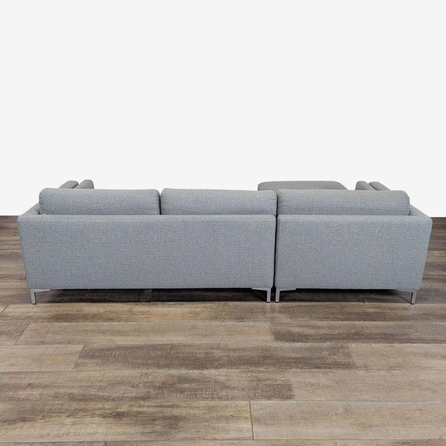 2010s Cb2 District Modern Sectional With Chaise For Sale - Image 5 of 9