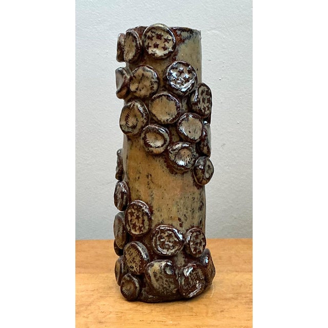 Vintage Original Studio Pottery Stars and Shells Vase For Sale In West Palm - Image 6 of 16
