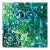 "Modern Green" Abstract Acrylic Painting by Paula DeStefanis For Sale