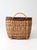 Brown Vintage Large Wicker Gathering Basket For Sale - Image 8 of 15
