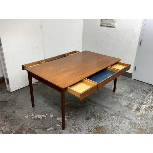 Traditional Thomas Jenkins & Sverre Uhnger for Design Within Reach Edel Walnut Table For Sale - Image 3 of 12