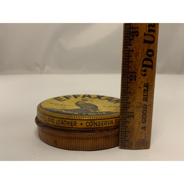 Vintage Effaxan Shoe Polish Tin: Vulture Litho, c. 1930s For Sale - Image 9 of 10