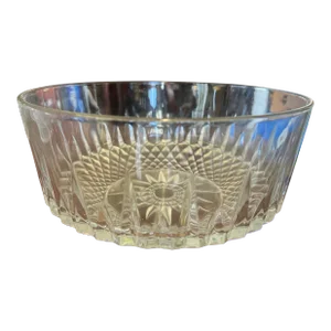 Vintage 1960’s Starburst Crystal Truffle / Salad Bowl
