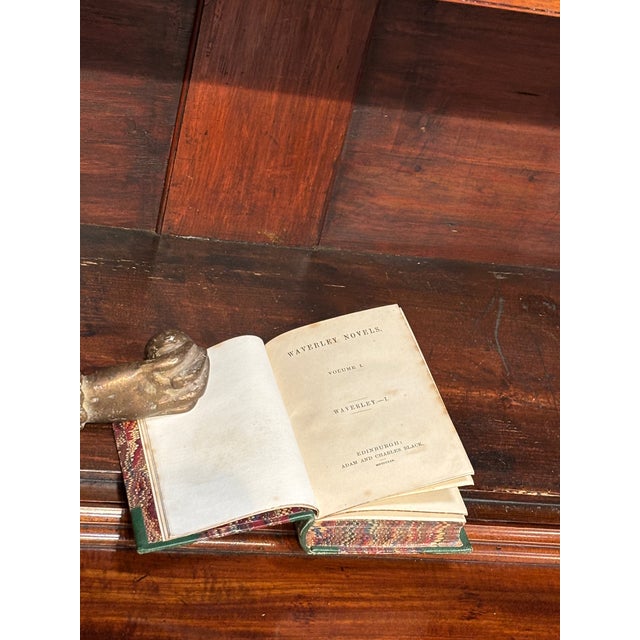 Complete Set of 48 Scott's Waverly Novels in Gold-Tooled Green Leather Published 1859 For Sale In Tampa - Image 6 of 13