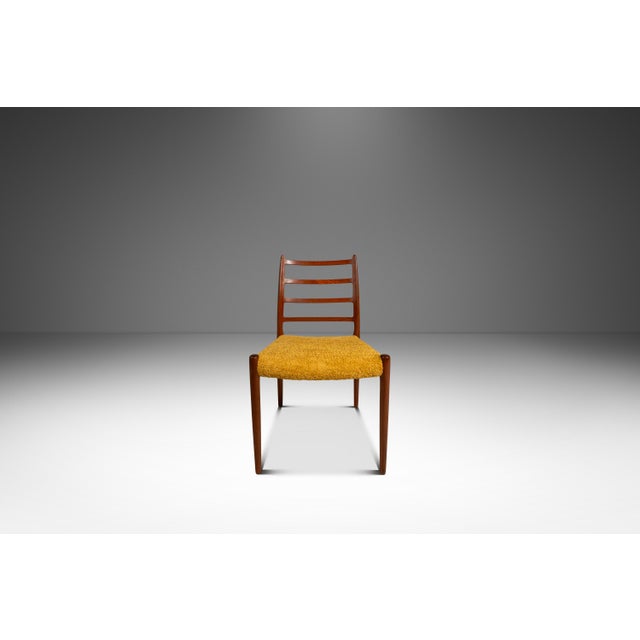 1960s Bespoke Danish Modern Model No. 78 Ladderback Chair in Teak & Bouclé by Niels Møller for j.l. Møllers Møbelfabrik, Denmark, C. 1960's For Sale - Image 5 of 18