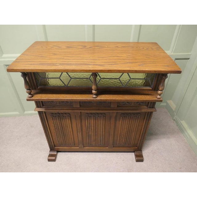 Vintage Country House Oak Dry Bar, 1930 For Sale - Image 4 of 8