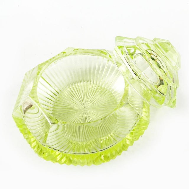 1950s Art Deco Candyer from Zawiercie Glassworks, 1950s For Sale - Image 5 of 15