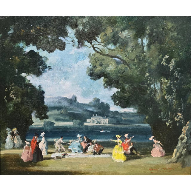 Raoul Millais – Picnic by the Lake – British Fête Galante Oil Painting For Sale - Image 4 of 13