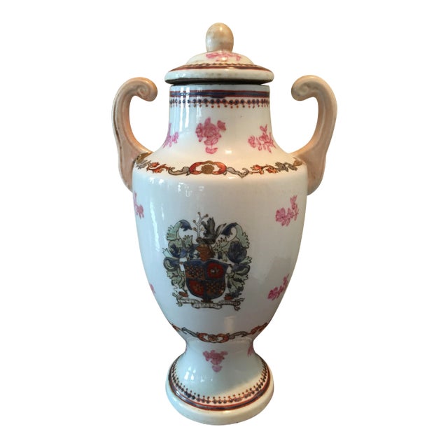 Antique Chinese Hand Painted Urn For Sale