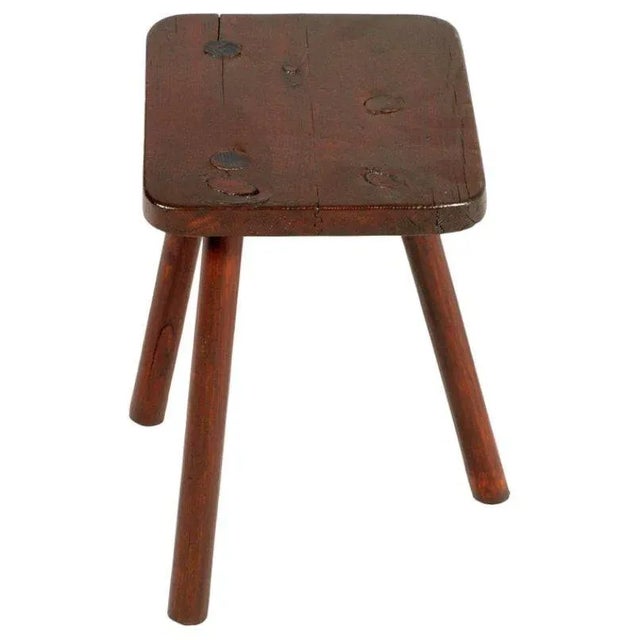 Vintage Italian Tripod Stool For Sale - Image 4 of 5