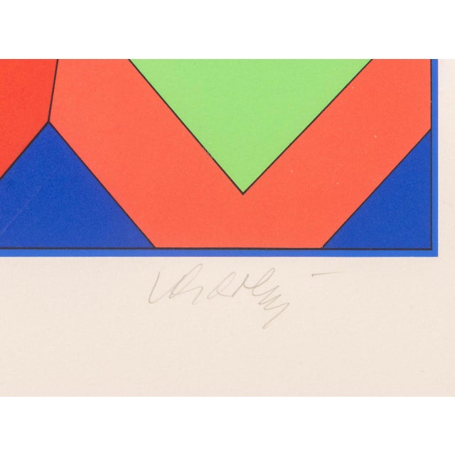Paper Victor Vasarely "Bi-Okta B" Screenprint, 1973-75 For Sale - Image 7 of 8