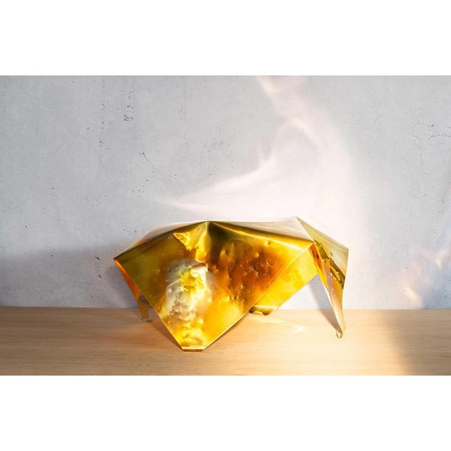 Not Yet Made - Made To Order Brutalist Sculptural Table in Brass by Jean-Baptiste Van Den Heede For Sale - Image 5 of 7