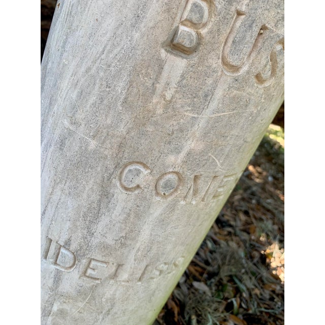 Early 20th Century Engraved Stone Garden Column/Pedestal For Sale - Image 11 of 12