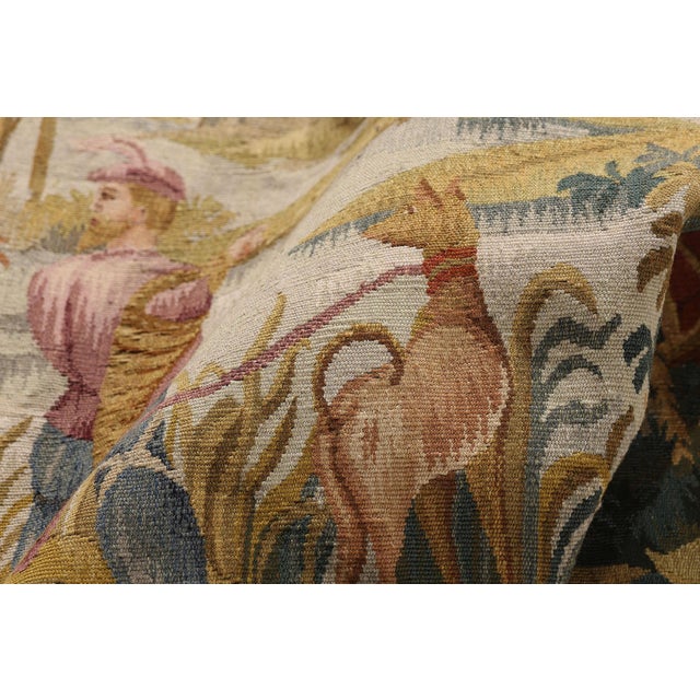 Vintage Chinese Aubusson Tapestry, 05'10 X 04'03 For Sale In Dallas - Image 6 of 10