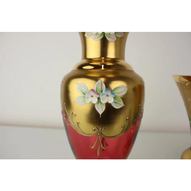 Bohemian Gold Glass Vase, Czechoslovakia, 1950s For Sale - Image 9 of 14