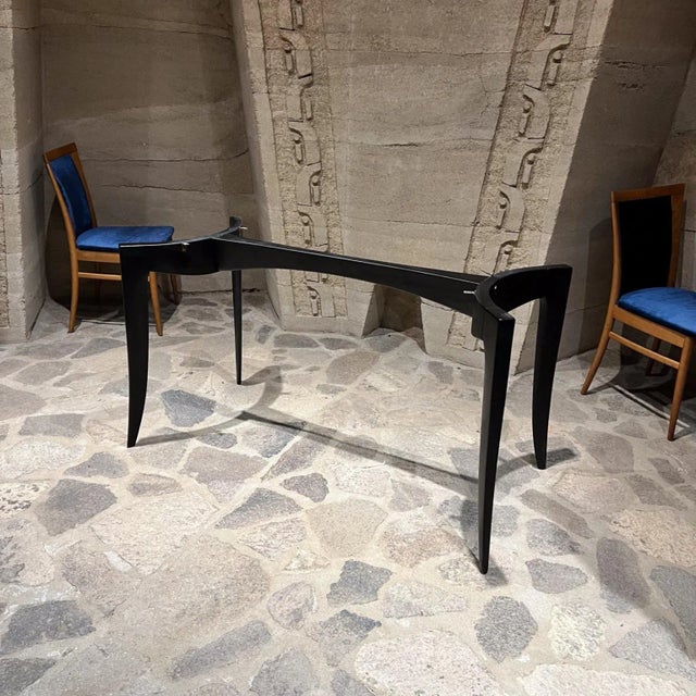 Postmodern Italian Sculptural Dining Table Set Six Chairs Italy For Sale - Image 9 of 10