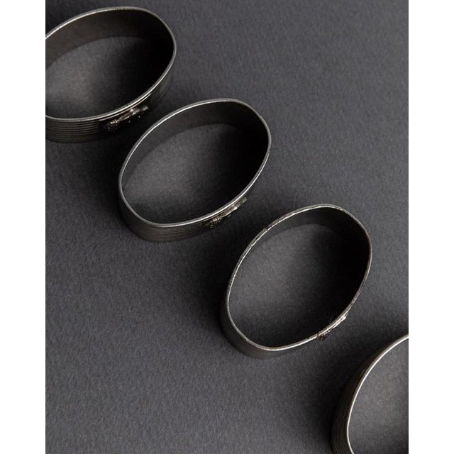 Vintage Silver-Plated Napkin Rings, 1960s, Set of 4 For Sale - Image 5 of 11
