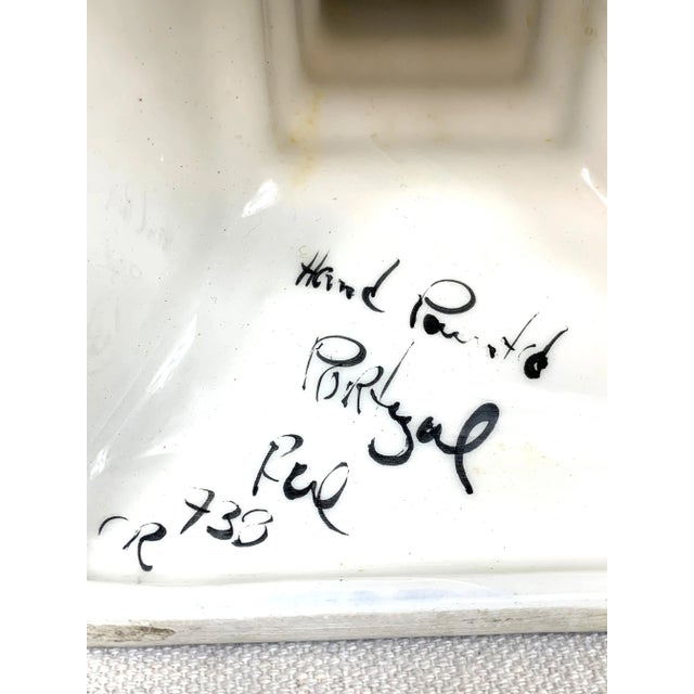 Vintage Blue & White Candle Holder For Sale - Image 9 of 10