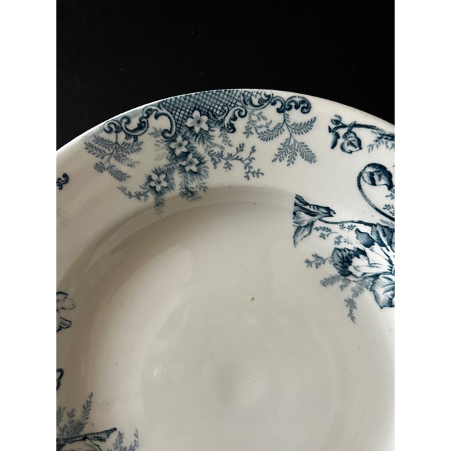 Cream Terre De Fer Soup Plates from Louis Graves, 1890s, Set of 13 For Sale - Image 8 of 13