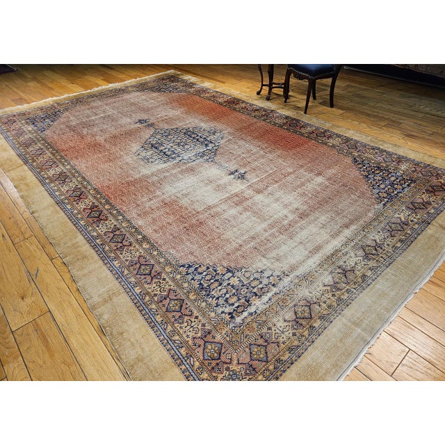 Antique Persian Malayer Camel Hair Gallery Rug, Handwoven, Circa 1900 For Sale - Image 10 of 13