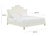 2020s Serenity Cream Velvet Queen Bed For Sale - Image 5 of 7