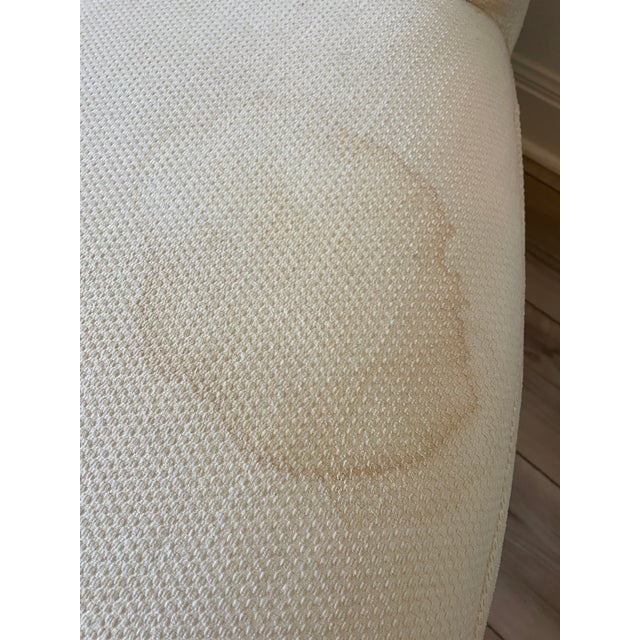 Transitional Vintage Barbara Barry for Baker Cream Upholstered Slipper Chair For Sale - Image 3 of 10