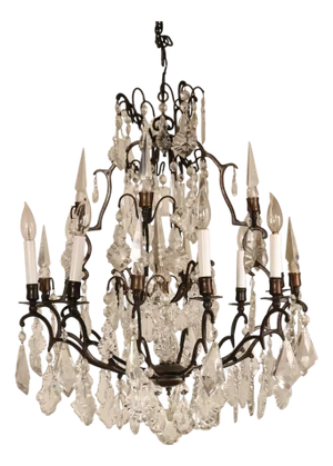 Versailles Style Crystal And Bronze Chandelier