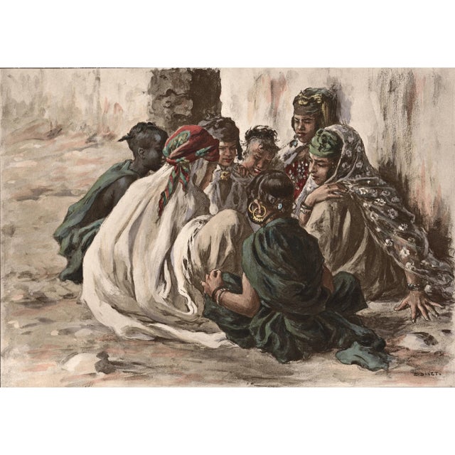 Alphonse-étienne dinet (1861-1929) aka nasreddine dinet jeux de fillettes à laghouat (little girls' games in laghouat)...
