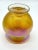 Vintage Signed Robert Held Gold Iridescent Pulled Feather Glass Vase Hints of Lavender For Sale In New York - Image 6 of 7