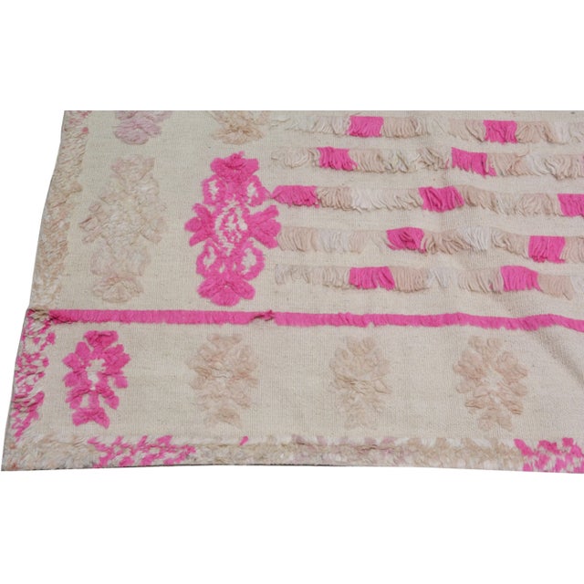 Moroccan Hand Knotted Beni Ourain Rug With Natural Color Organic Wool and Soft Texture,7'8"x10'3 " For Sale - Image 4 of 7