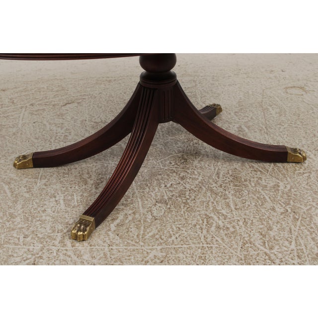 Henkel Harris Oval Elliptical Mahogany Inlaid Coffee Table For Sale - Image 9 of 12