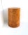 A solid and rich burl pedestal table or column, after designer Milo Baughman, in the modern style, circa mid to late-20th...