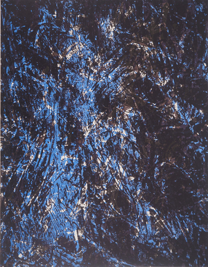 François Fiedler, Composition en bleu, Lithograph