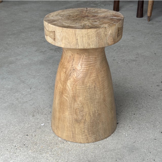 Side Table in Mango Wood, 1980s For Sale - Image 12 of 18