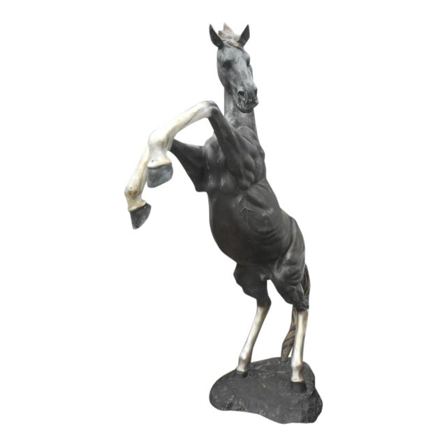 Massive Bronze Horse Statue on Its Hind Legs Chairish
