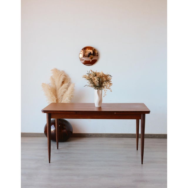 Vintage Scandinavian Teak Extendable Dining Table, 1960s For Sale - Image 6 of 18
