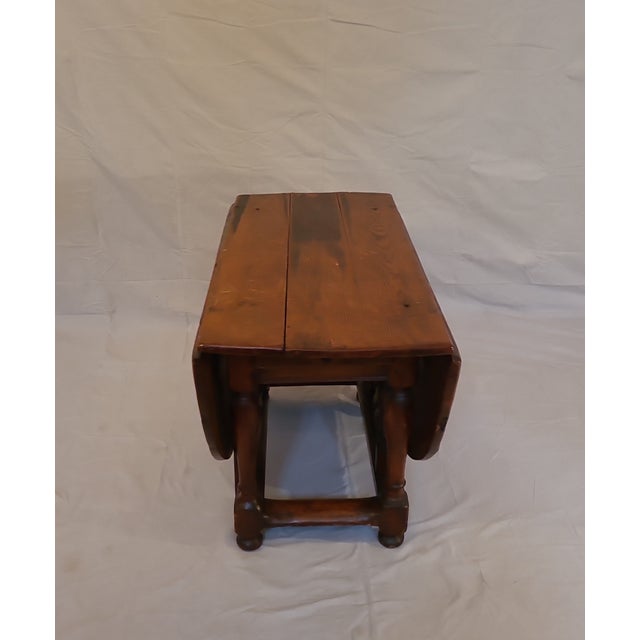 English Antique Drop Leaf Table For Sale - Image 3 of 4