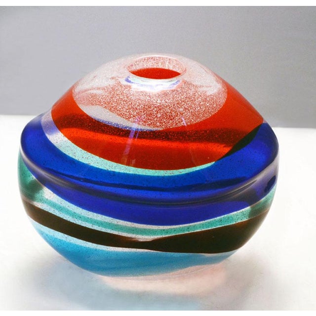 Fasce Vase in Murano Glass by Fulvio Bianconi for Cenedese, 1960s For Sale - Image 10 of 10