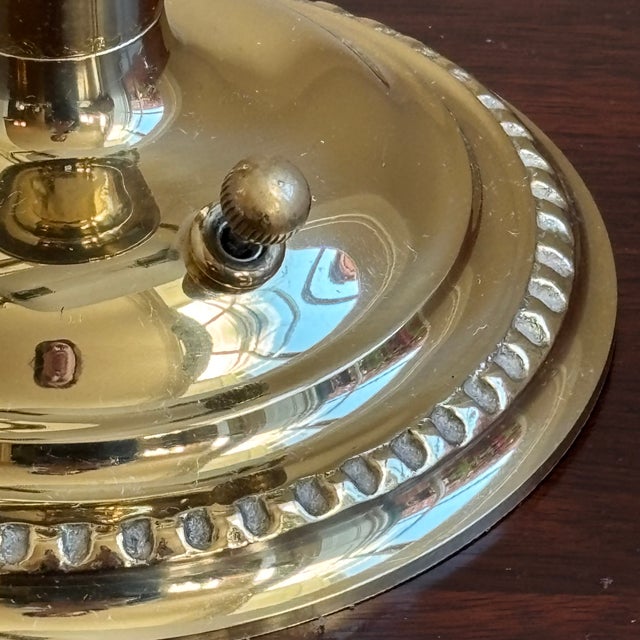 Late-20th Century Mini Banker's Task Lamp W/ Frosted Glass Shade For Sale - Image 15 of 17