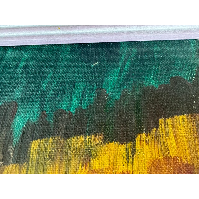 1965 German After Hockney Postmodern Oil Painting of a Woman, Framed For Sale - Image 9 of 9