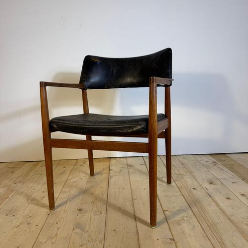Writing Chair with Armrests by Erik Kirkegaard, Denmark, 1960s For Sale - Image 3 of 7
