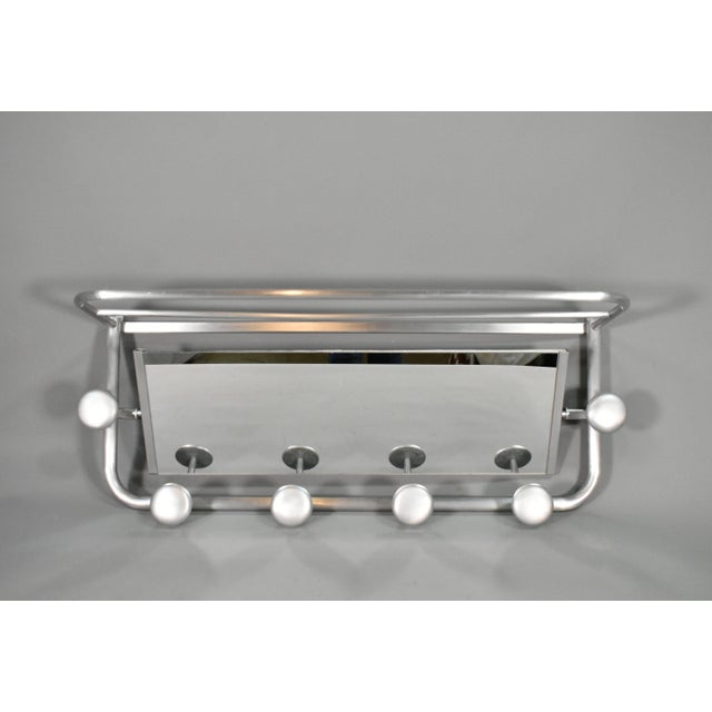 French Art Deco Aluminium Coat and Hat Rack, 1920s For Sale - Image 11 of 11